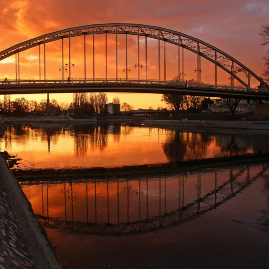 Győr - Naplemente Hajóról